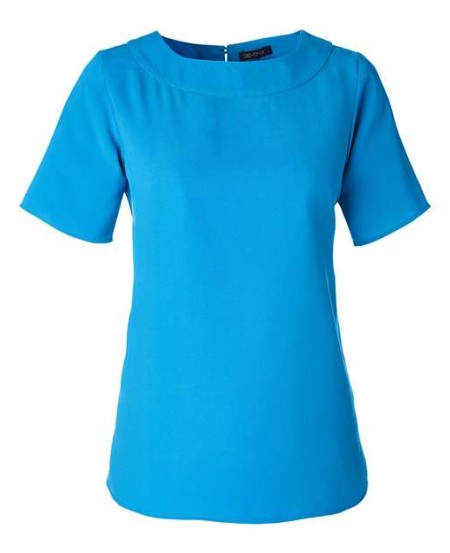 Devon & Jones DP613W Perfect Fit™ Boat Neck Blouse – Women’s 4.6 oz. 100% Polyester Crepe Blouse | XS–3XL