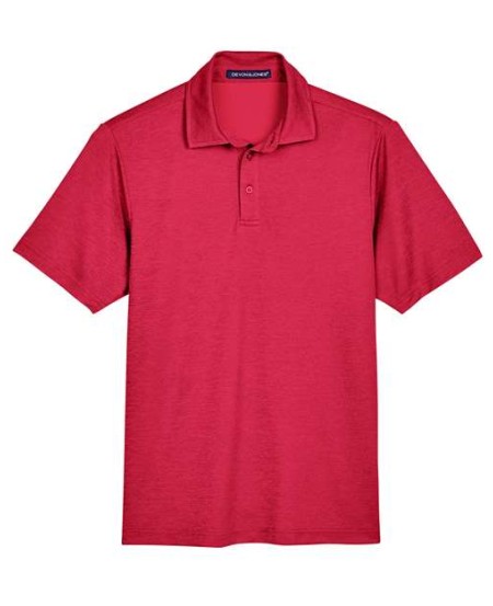 Devon & Jones DG22 Men's CrownLux Performance® Address Mélange Polo – 4.9 oz. 100% Polyester Birdseye Mesh | S–4XL
