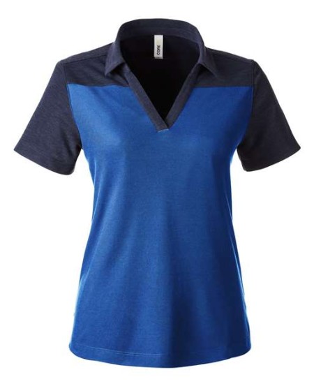 CORE365 CE112CW Women's Fusion ChromaSoft™ Colorblock Polo – 6 oz. 100% Polyester Pique | XS–4XL