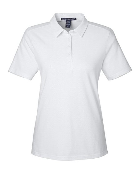 Devon & Jones DG101W Women's CrownLux Performance® Geo Polo – 6 oz. 95% Cotton/5% Spandex | XS–3XL