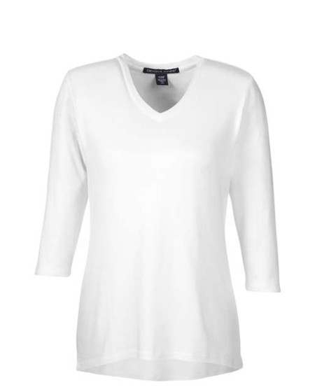 Devon & Jones DP184W Perfect Fit™ Bracelet-Length V-Neck Top – Women’s 5 oz. Cotton/Modal/Spandex Jersey | XS–3XL