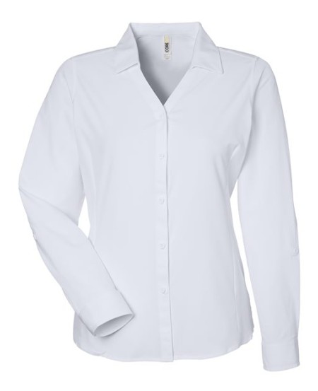 CORE365 CE510LW Women's Ultra UVP® Long-Sleeve Marina Shirt – Convertible Sleeve, 88/12 Poly/Spandex | XS–3XL
