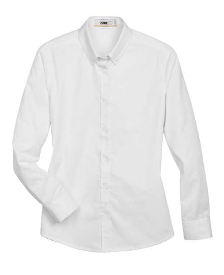 CORE365 78193 Women's Operate Long-Sleeve Twill Shirt – 4.4 oz. 55/45 Cotton/Poly | XS–3XL