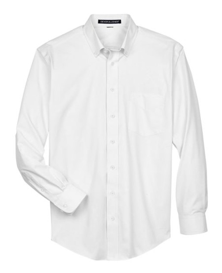 Devon & Jones D630 Men's Crown Collection® Oxford Woven Dress Shirt – 4.1 oz. 60/40 Cotton/Poly | S–4XL
