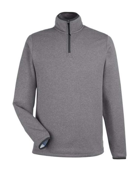CORE365 CE73 Men's Venture Heathered Stripe Quarter-Zip Pullover – 8 oz. 100% Polyester | S–5XL