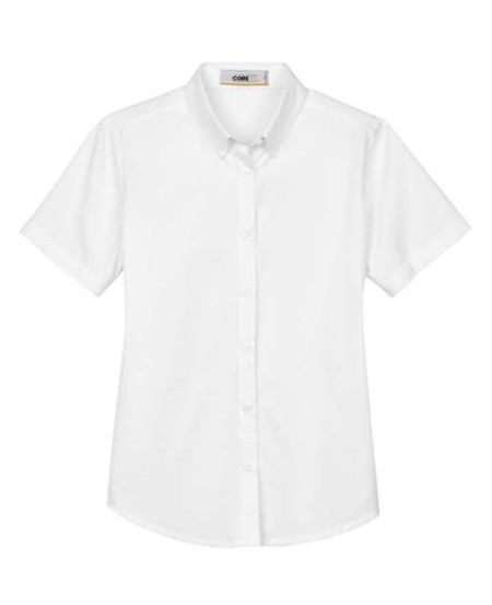 CORE365 78194 Women's Optimum Short-Sleeve Twill Shirt – 4.4 oz. 55/45 Cotton/Poly | XS–3XL
