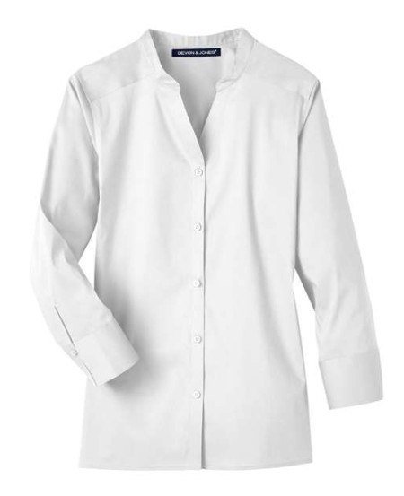 Devon & Jones DG560W Crown Collection® Stretch Broadcloth 3/4-Sleeve Blouse – Women’s 3.5 oz. Cotton/Poly/Spandex Wrinkle-Free Blouse | XS–3XL