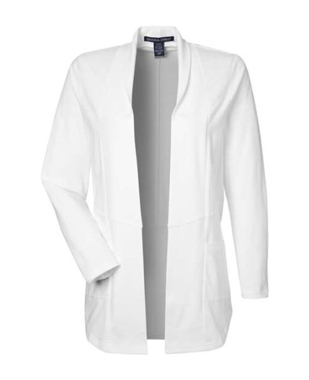 Devon & Jones DP125W Raleigh Stretch Cardigan – Women’s 6 oz. Cotton/Rayon/Spandex UPF 50+ Open Cardigan | XS–3XL