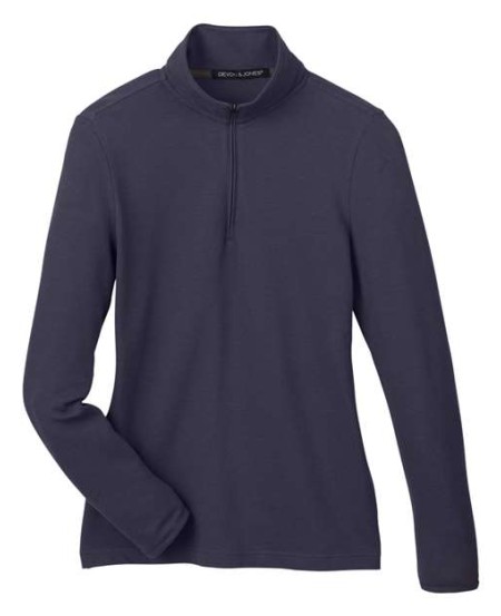 Devon & Jones DG400W Women's New Classics® Performance Quarter-Zip Pullover – 6 oz. 97% SUPIMA® Cotton/3% Spandex | XS–3XL