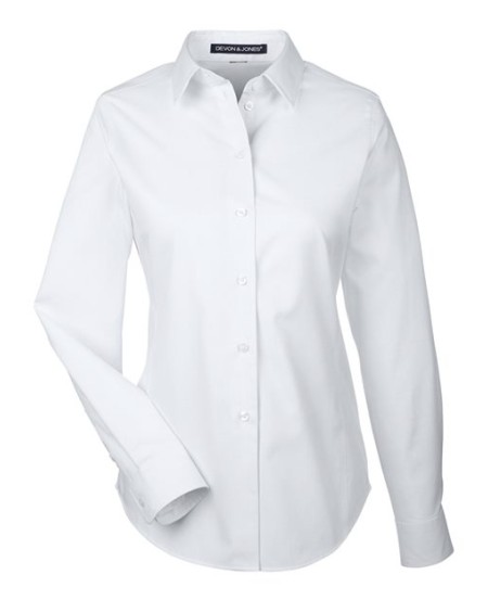 Devon & Jones DG532W Women's Crown Collection® Royal Dobby Dress Shirt – 3.9 oz. 60/40 Cotton/Poly Dobby | XS–3XL