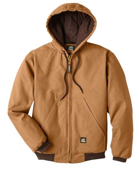 Berne Apparel HJ51T Men's Tall Heritage Hooded Jacket – 10 oz. Heavy-Duty Cotton Duck with Heavyweight Quilted Liner | Tall Sizing | LEED-Certified Factory