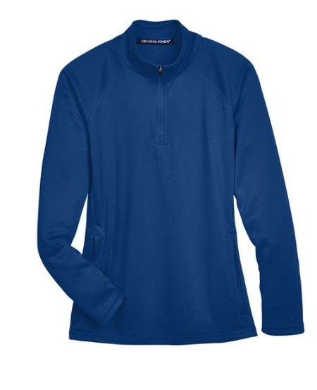 Devon & Jones DG440W Women's Stretch Tech-Shell® Compass Quarter-Zip Pullover – 6.5 oz. 100% Polyester Double Knit | S–3XL