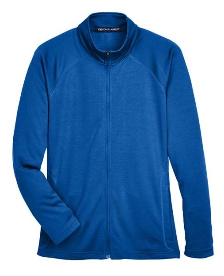 Devon & Jones DG420W Women's Stretch Tech-Shell® Compass Full-Zip Jacket – 6.5 oz. 100% Polyester Double Knit | S–3XL