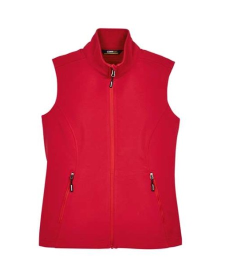 CORE365 CE701W Women's Cruise Two-Layer Fleece Bonded Soft Shell Vest – 8 oz. 96/4 Poly/Spandex | XS–3XL