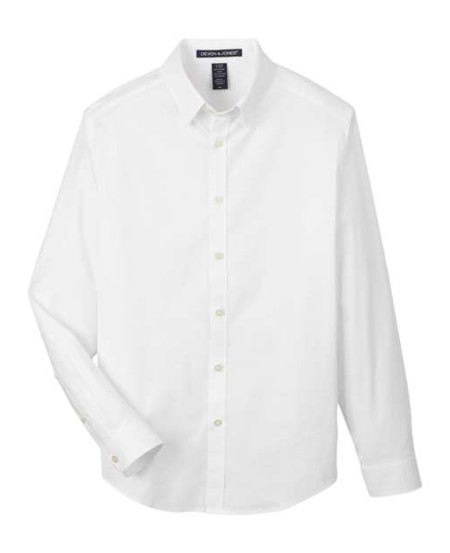 Devon & Jones DG505 Men's CrownLux Performance® Spencer Poplin Dress Shirt – 4 oz. 59/39/2 Cotton/Poly/Spandex Brushed Woven | S–4XL