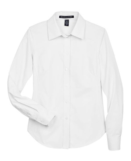 Devon & Jones D630W Women's Crown Collection® Oxford Woven Dress Shirt – 4.1 oz. 60/40 Cotton/Poly | S–3XL
