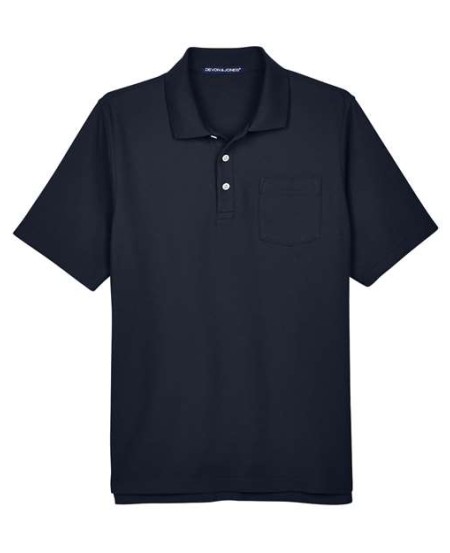 Devon & Jones DG150P Men's DRYTEC20® Performance Pocket Polo – 6 oz. 100% Combed Cotton Pique | S–4XL