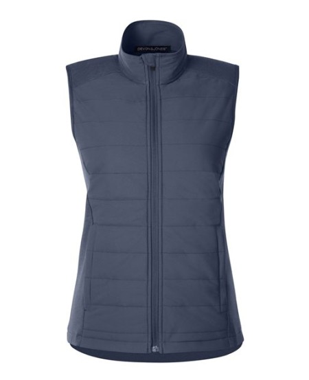 Devon & Jones DG706W New Classics® Charleston Hybrid Vest – Women’s 7 oz. Cotton/Poly Interlock Insulated Vest | XS–3XL