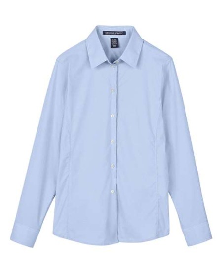 Devon & Jones DG537W CrownLux Performance® Microstripe Dress Shirt – Women’s 3 oz. Stretch Nylon Shirt | XS–3XL