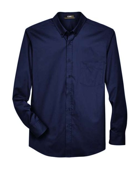 CORE365 88193T Men's Tall Operate Long-Sleeve Twill Dress Shirt – 4.4 oz. 55/45 Cotton/Poly | LT–5XLT