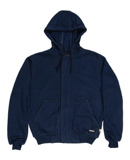 Berne Apparel FRSZ19T Men's Tall Flame-Resistant Full-Zip Hooded Sweatshirt – 12 oz. 100% Cotton FR Fleece Tall FR Hoodie | ASTM F1506, NFPA 70E, NFPA 2112, OSHA 1910.269 | Tall LT–4XLT