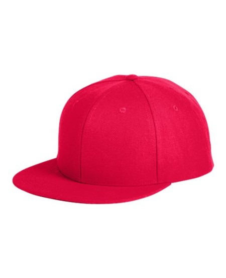 Big Accessories BA539 Flat Bill Sport Cap – 85% Acrylic / 15% Wool Blend | Structured 6-Panel | Flat Bill with Green Underbill | Snapback | OSFM