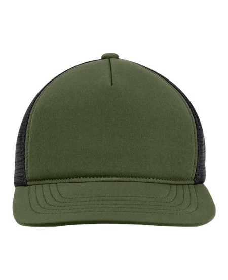 Big Accessories BA708 Bend Foam Trucker Cap – Polyester Foam Front and Bill | Stretch Mesh Back | 5-Panel | Snapback | Retro Foam Trucker Style | One Size