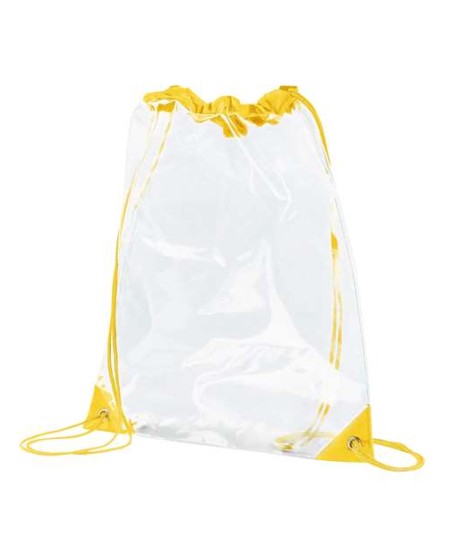 BAGedge BE253 PVC Clear Drawstring Bag – Transparent PVC Body with Contrast Drawcords | One Size