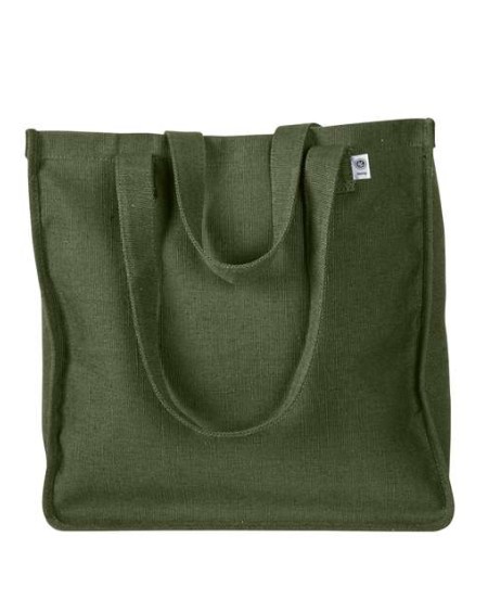 econscious EC8015 Hemp Market Tote Bag – 6.8 oz. 55/45 Hemp/Cotton | 14.5″W x 14.5″H x 7″D | 21″ Handles | Interior Hanging Pocket | Hemp Logo Tag