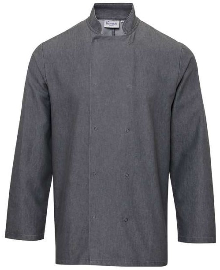 Artisan Collection by Reprime RP660 Unisex Denim Chef's Jacket – 6.8 oz. 60/40 Cotton/Poly | XS–3XL