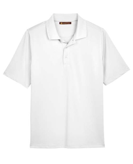 Harriton M348 Men's Advantage Snag Protection Plus Polo – 6.6 oz. 100% Polyester Jersey Short-Sleeve Polo | S–6XL