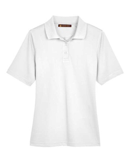 Harriton M348W Women's Advantage Snag Protection Plus Polo – 6.5 oz. 100% Polyester Women's Short-Sleeve Polo | XS–3XL