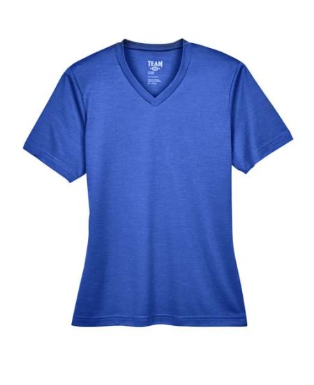 Team 365 TT11HW Women's Sonic Heather Performance T-Shirt – 3.5 oz. Sonic Heather Polyester Tee | XS–3XL