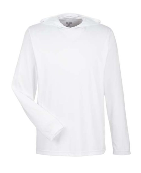 Team 365 TT41 Men's Zone Performance Hooded T-Shirt – 3.5 oz. 100% Polyester Hooded Tee | XS–4XL