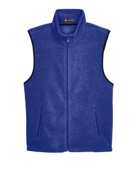 Harriton M985 Fleece Full-Zip Vest – Unisex 8 oz. Anti-Pill Polyester Fleece Vest | S–4XL