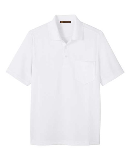 Harriton M348P Men's Advantage Snag Protection Plus IL Pocket Polo – 6.5 oz. 100% Polyester with Left Chest Pocket | S–6XL