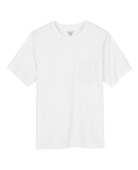 Harriton M118 Charge Snag and Soil Protect T-Shirt – Unisex 4.5 oz. 100% Polyester Pique Tee with Pocket | XS–5XL