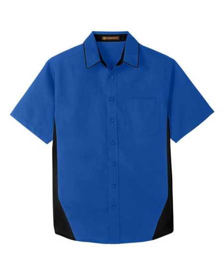 Harriton M586 Men's Flash IL Colorblock Shirt – 4.5 oz. 55/45 Cotton/Polyester Twill Colorblock Work Shirt | S–6XL