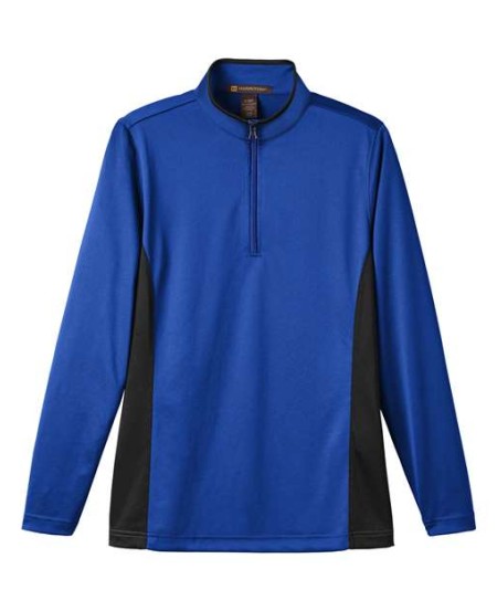 Harriton M786W Flash Snag Protection Plus IL Colorblock Quarter-Zip Pullover – Women's 6.5 oz. Polyester | XS–3XL