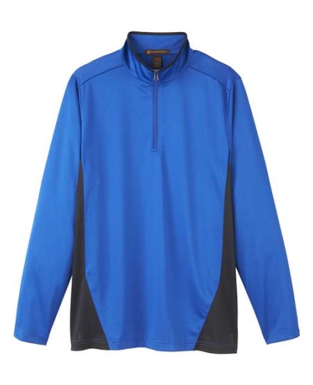 Harriton M786 Flash Snag Protection Plus IL Colorblock Quarter-Zip Pullover – Men's 6.5 oz. Polyester | S–4XL