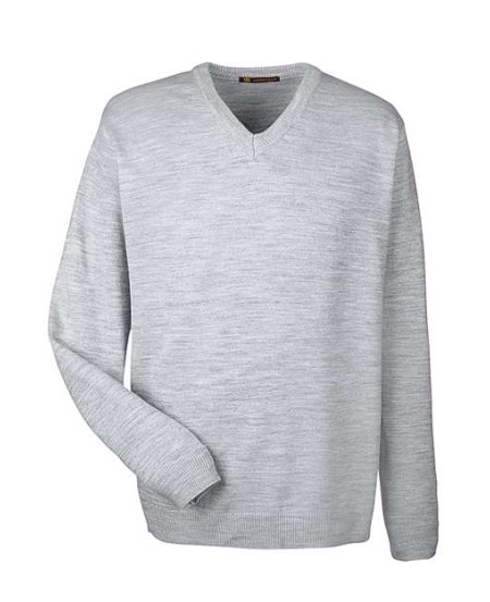 Harriton M420 Men's Pilbloc V-Neck Sweater – 11.8 oz. 100% Acrylic Jersey Knit Anti-Pill Pullover Sweater | XS–6XL