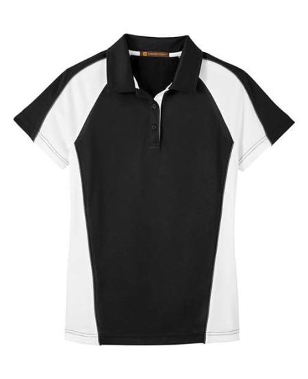 Harriton M385W Women's Advantage Snag Protection Plus IL Colorblock Polo – 6.5 oz. 100% Polyester Colorblock Women's Polo