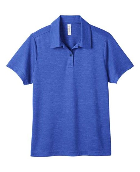 Team 365 TT51HW Women's Zone Sonic Heather Performance Polo – 3.5 oz. Sonic Heather Polyester | XS–3XL