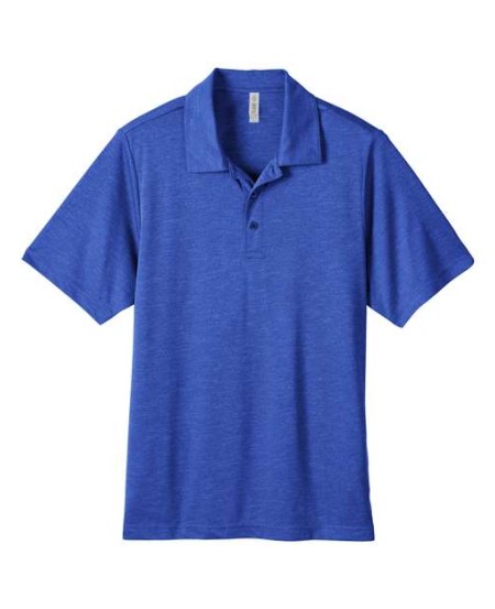 Team 365 TT51H Men's Zone Sonic Heather Performance Polo – 3.5 oz. Sonic Heather Polyester Polo | XS–4XL