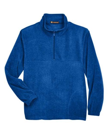 Harriton M980 Fleece Quarter-Zip Pullover – Men's 8 oz. 100% Polyester Fleece Quarter-Zip | S–4XL