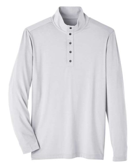 North End NE400 Men's JAQ Stretch Performance Snap-Neck Pullover – 5.3 oz. 69/26/5 Poly/Lyocell/Spandex, 5-Snap Front