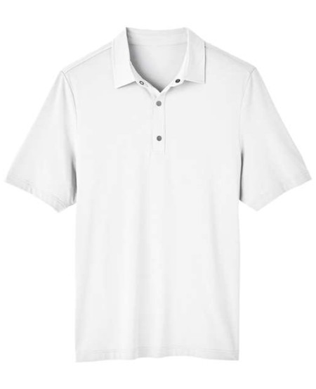 North End NE100 Men's JAQ Snap-Up Stretch Performance Polo – 5.3 oz. 69/26/5 Poly/Lyocell/Spandex, Metal Snap | Multiple Colors