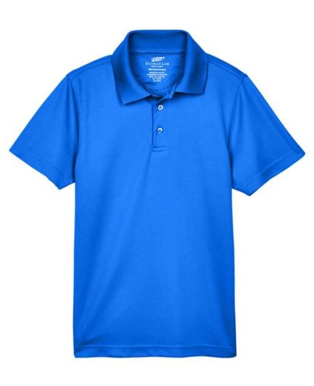 UltraClub 8210Y Youth Cool & Dry Mesh Piqué Polo – 4.4 oz. 100% Polyester UPF 50+ | S–XL | Closeout