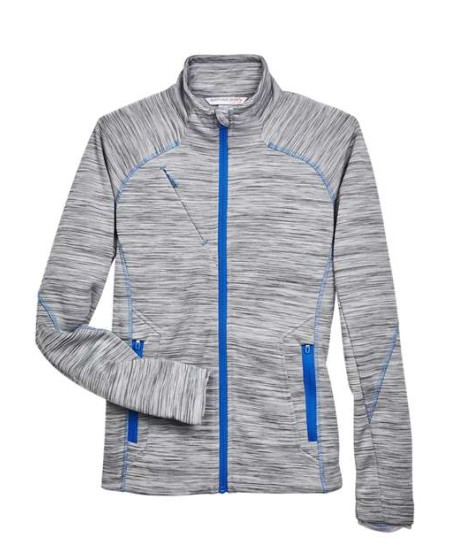 North End 78697 Women's Flux Mélange Bonded Fleece Jacket – 7.4 oz. 100% Polyester Mélange Jersey Bonded Fleece Women's Full-Zip | XS–3XL