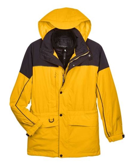 North End 88006 Men's 3-in-1 Two-Tone Parka Jacket – 3.5 oz. 100% Nylon Taslan Shell + Polyester Fleece Liner UTK 3 Parka | XS–5XL
